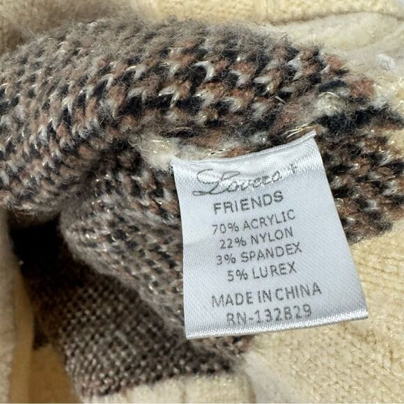 Lovers and Friends Speak Up Sweater in Metallic Leopard Size Small - Picture 6 of 8